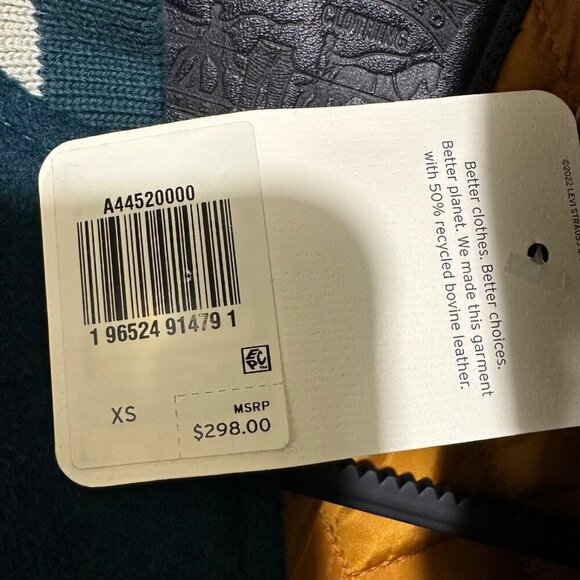 Levi's Coit Letterman Jacket‎ Mens Size XS Wool Blend Leather Varsity Bomber NWT - Picture 9 of 13